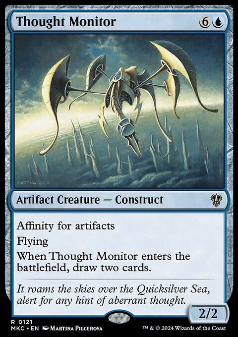 Thought Monitor, Murders at Karlov Manor Commander #121, Magic: The Gathering card