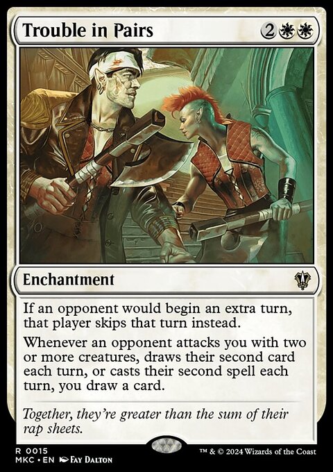 Trouble in Pairs, Murders at Karlov Manor Commander #15, Magic: The Gathering card