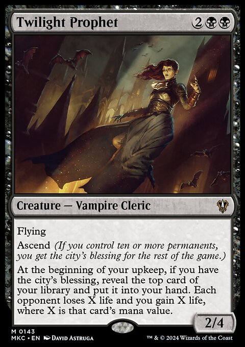 Twilight Prophet, Murders at Karlov Manor Commander #143, Magic: The Gathering card