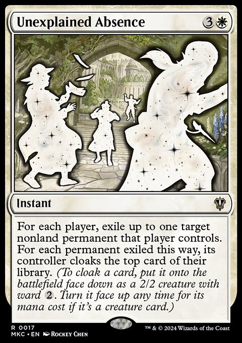 Unexplained Absence, Murders at Karlov Manor Commander #17, Magic: The Gathering card