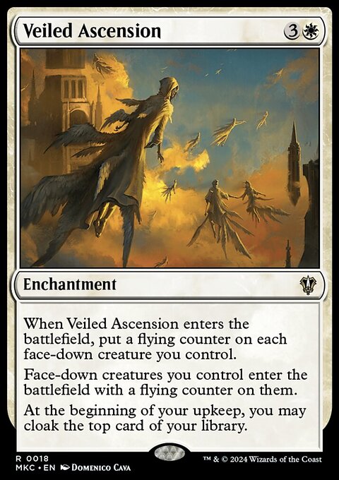 Veiled Ascension, Murders at Karlov Manor Commander #18, Magic: The Gathering card