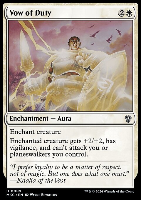 Vow of Duty, Murders at Karlov Manor Commander #89, Magic: The Gathering card