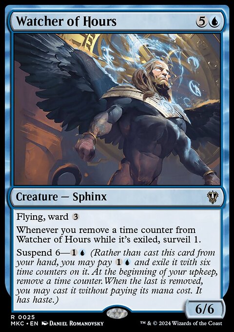Watcher of Hours, Murders at Karlov Manor Commander #25, Magic: The Gathering card