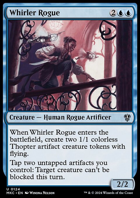 Whirler Rogue, Murders at Karlov Manor Commander #124, Magic: The Gathering card