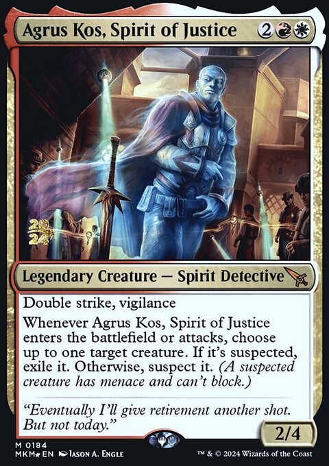 Agrus Kos, Spirit of Justice, Murders at Karlov Manor Promos #184s, Magic: The Gathering card