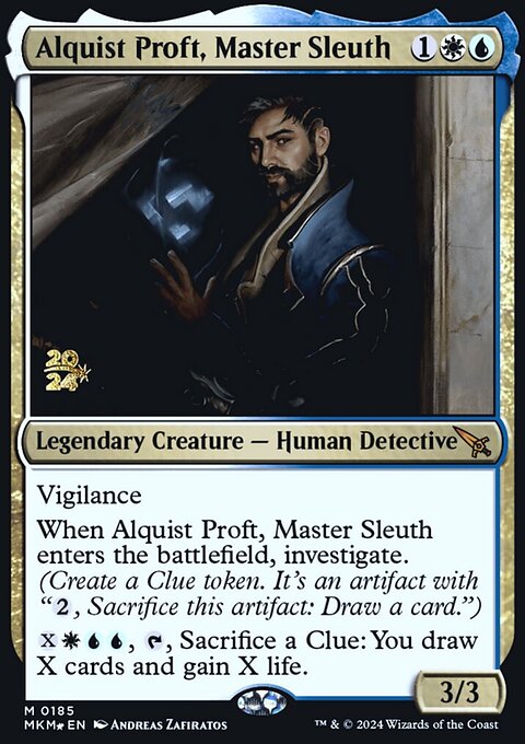 Alquist Proft, Master Sleuth, Murders at Karlov Manor Promos #185s, Magic: The Gathering card