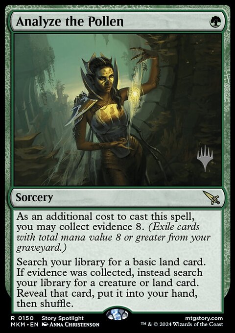 Analyze the Pollen, Murders at Karlov Manor Promos #150p, Magic: The Gathering card