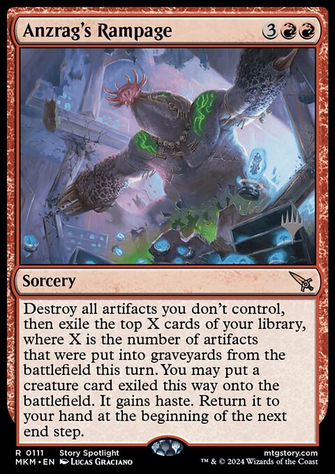 Anzrag's Rampage, Murders at Karlov Manor Promos #111p, Magic: The Gathering card