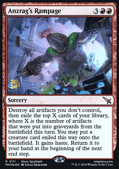 Anzrag's Rampage, Murders at Karlov Manor Promos #111s, Magic: The Gathering card