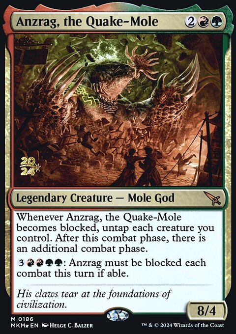 Anzrag, the Quake-Mole, Murders at Karlov Manor Promos #186s, Magic: The Gathering card