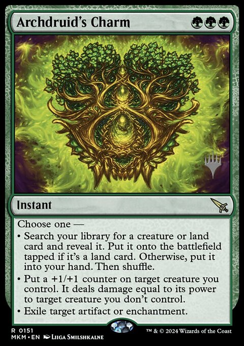 Archdruid's Charm, Murders at Karlov Manor Promos #151p, Magic: The Gathering card