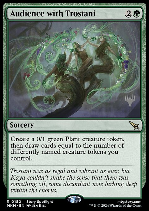 Audience with Trostani, Murders at Karlov Manor Promos #152p, Magic: The Gathering card