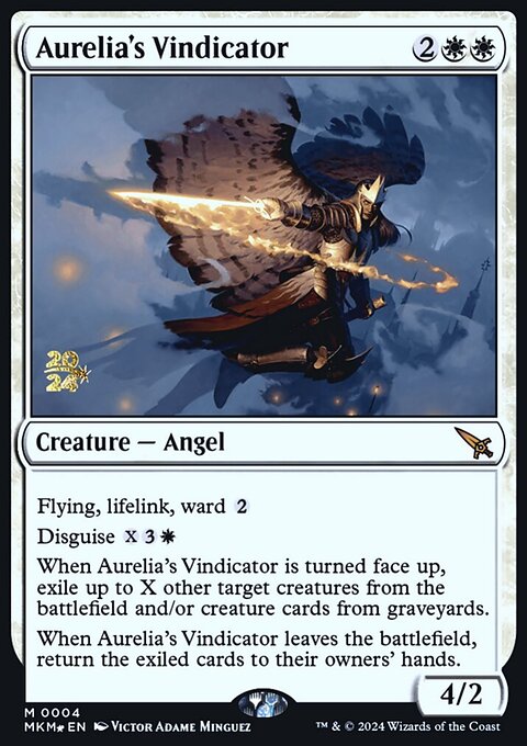 Aurelia's Vindicator, Murders at Karlov Manor Promos #4s, Magic: The Gathering card