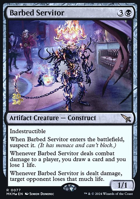 Barbed Servitor, Murders at Karlov Manor Promos #77s, Magic: The Gathering card