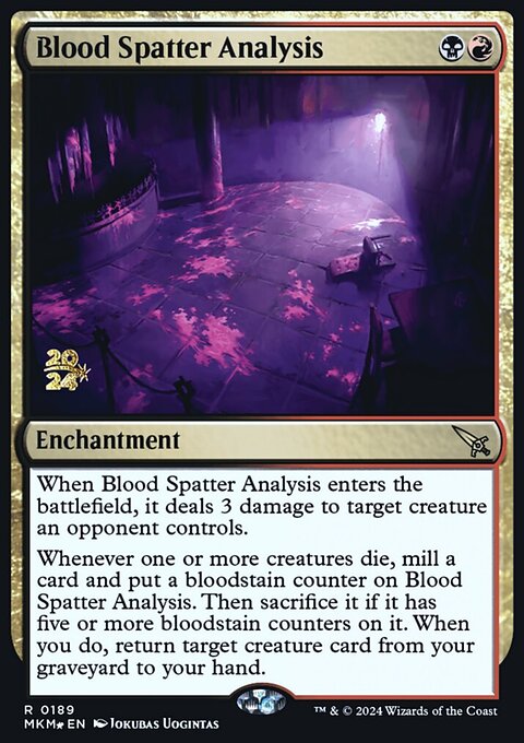 Blood Spatter Analysis, Murders at Karlov Manor Promos #189s, Magic: The Gathering card