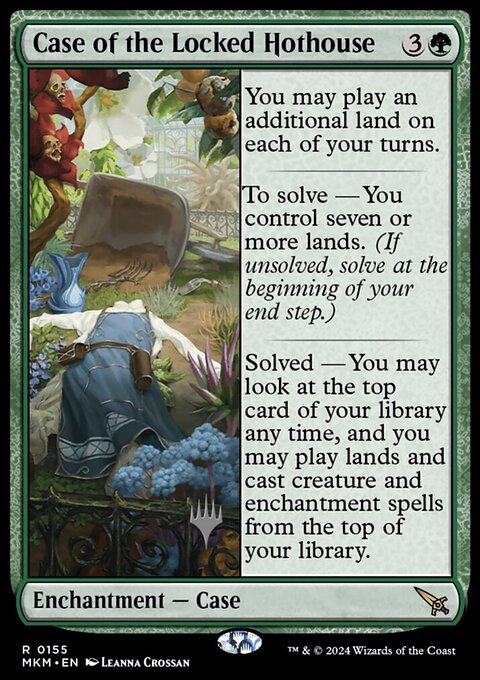 Case of the Locked Hothouse, Murders at Karlov Manor Promos #155p, Magic: The Gathering card