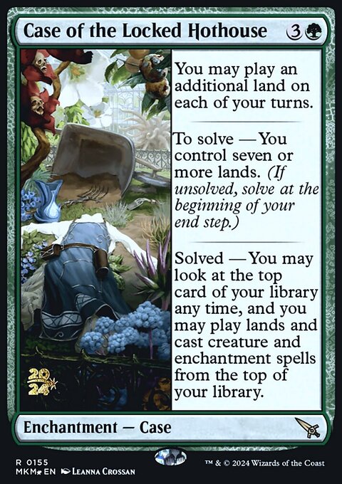 Case of the Locked Hothouse, Murders at Karlov Manor Promos #155s, Magic: The Gathering card