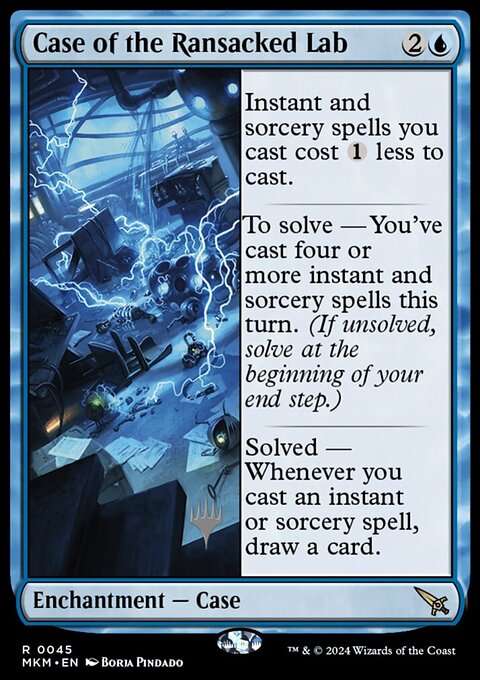 Case of the Ransacked Lab, Murders at Karlov Manor Promos #45p, Magic: The Gathering card