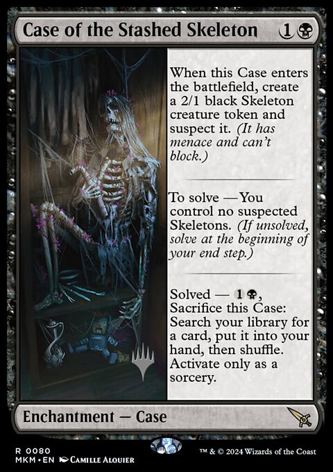 Case of the Stashed Skeleton, Murders at Karlov Manor Promos #80p, Magic: The Gathering card