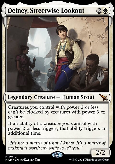 Delney, Streetwise Lookout, Murders at Karlov Manor Promos #12p, Magic: The Gathering card