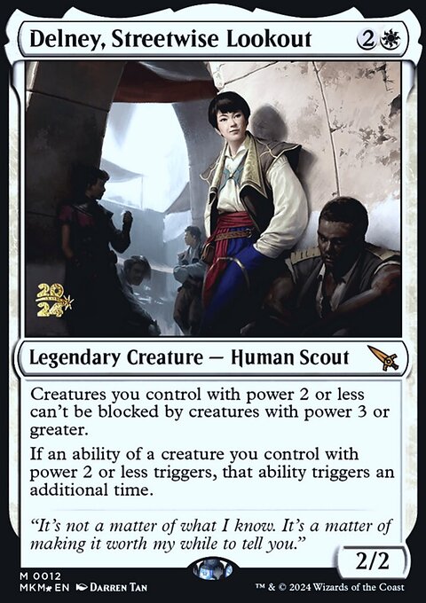 Delney, Streetwise Lookout, Murders at Karlov Manor Promos #12s, Magic: The Gathering card