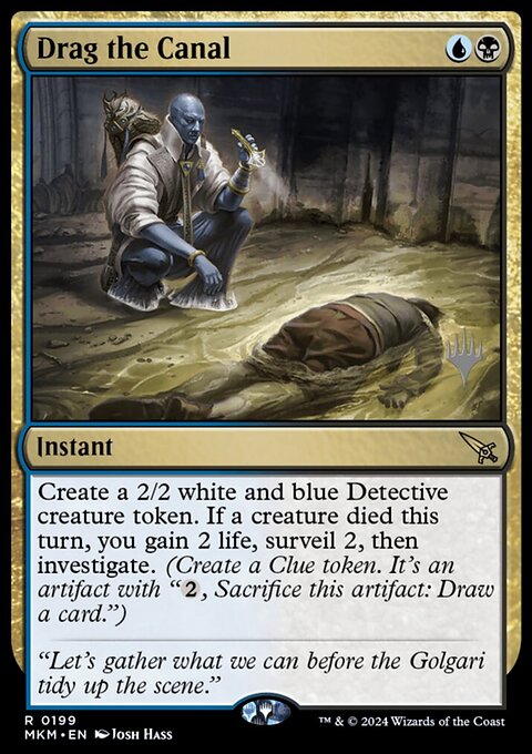 Drag the Canal, Murders at Karlov Manor Promos #199p, Magic: The Gathering card