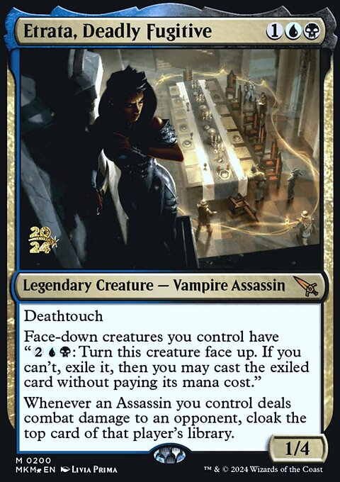 Etrata, Deadly Fugitive, Murders at Karlov Manor Promos #200s, Magic: The Gathering card