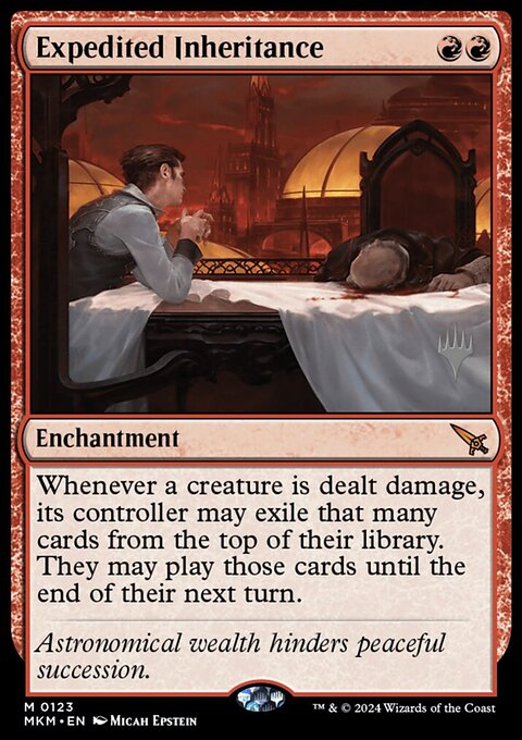 Expedited Inheritance, Murders at Karlov Manor Promos #123p, Magic: The Gathering card
