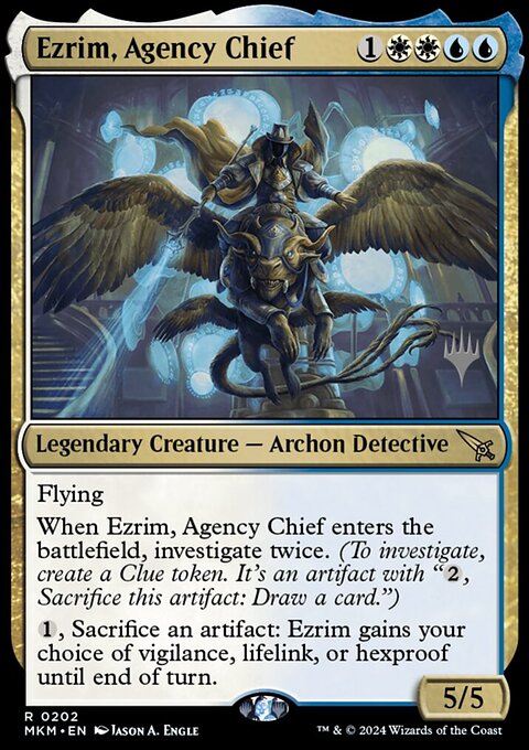 Ezrim, Agency Chief, Murders at Karlov Manor Promos #202p, Magic: The Gathering card
