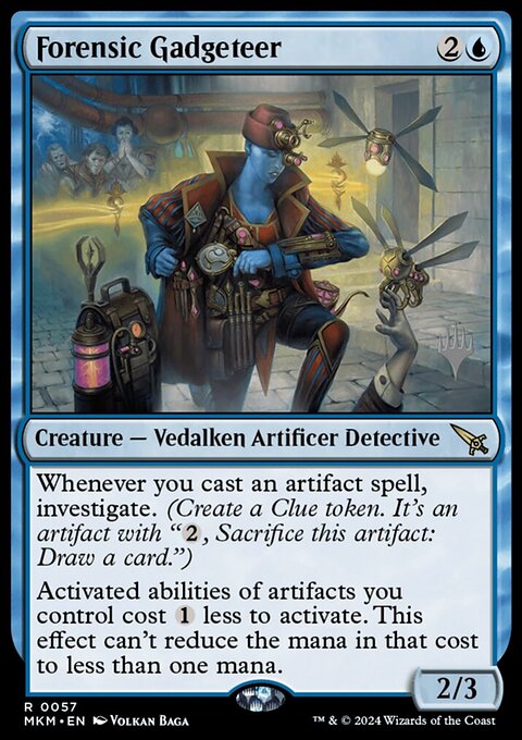 Forensic Gadgeteer, Murders at Karlov Manor Promos #57p, Magic: The Gathering card