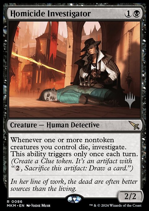 Homicide Investigator, Murders at Karlov Manor Promos #86p, Magic: The Gathering card