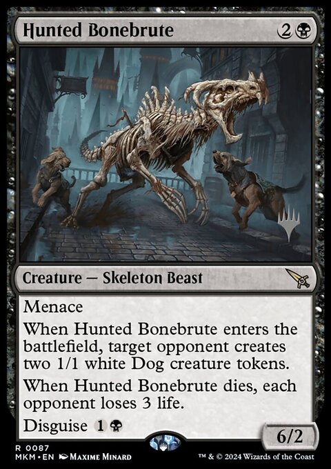 Hunted Bonebrute, Murders at Karlov Manor Promos #87p, Magic: The Gathering card