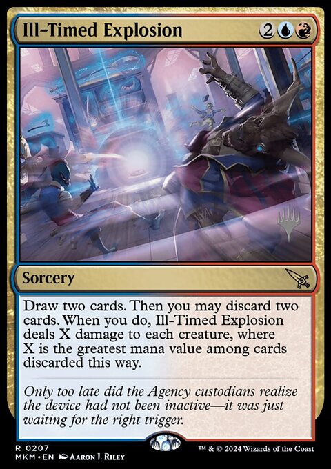 Ill-Timed Explosion, Murders at Karlov Manor Promos #207p, Magic: The Gathering card