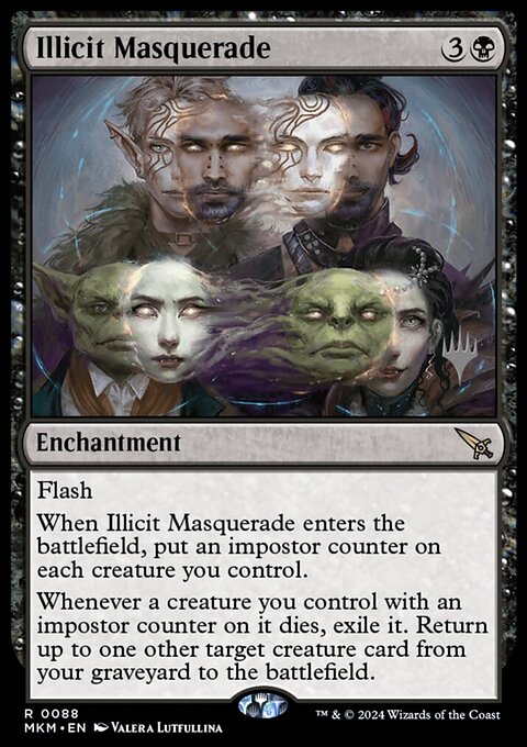 Illicit Masquerade, Murders at Karlov Manor Promos #88p, Magic: The Gathering card