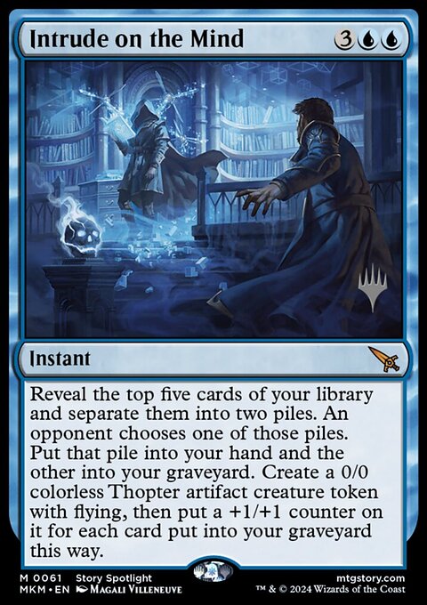 Intrude on the Mind, Murders at Karlov Manor Promos #61p, Magic: The Gathering card