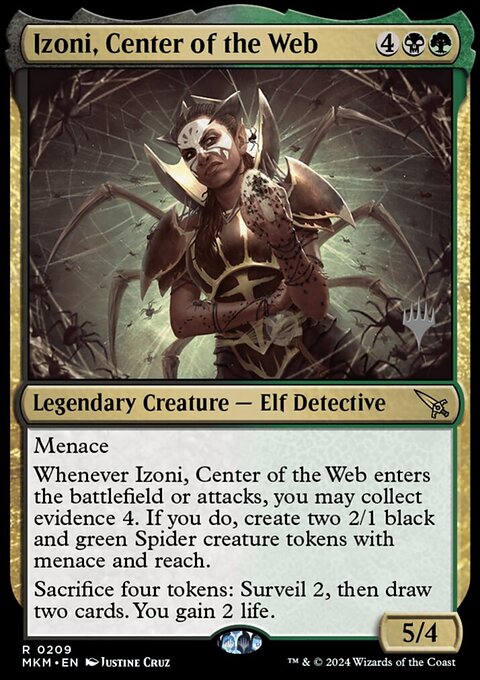 Izoni, Center of the Web, Murders at Karlov Manor Promos #209p, Magic: The Gathering card