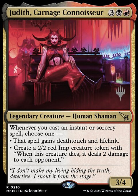 Judith, Carnage Connoisseur, Murders at Karlov Manor Promos #210p, Magic: The Gathering card