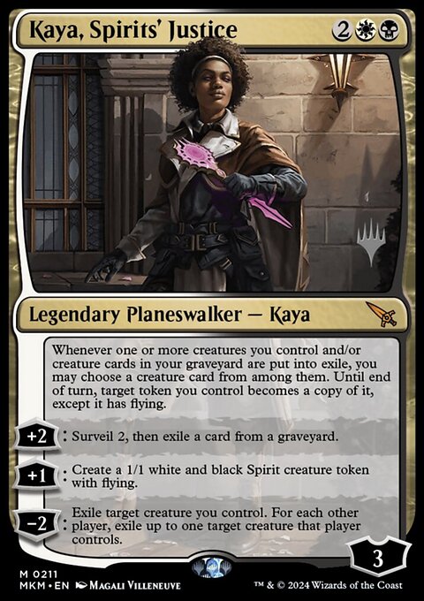 Kaya, Spirits' Justice, Murders at Karlov Manor Promos #211p, Magic: The Gathering card