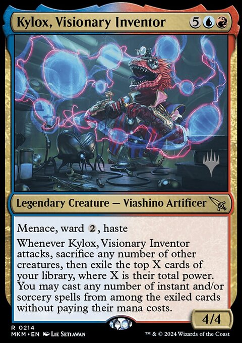 Kylox, Visionary Inventor, Murders at Karlov Manor Promos #214p, Magic: The Gathering card