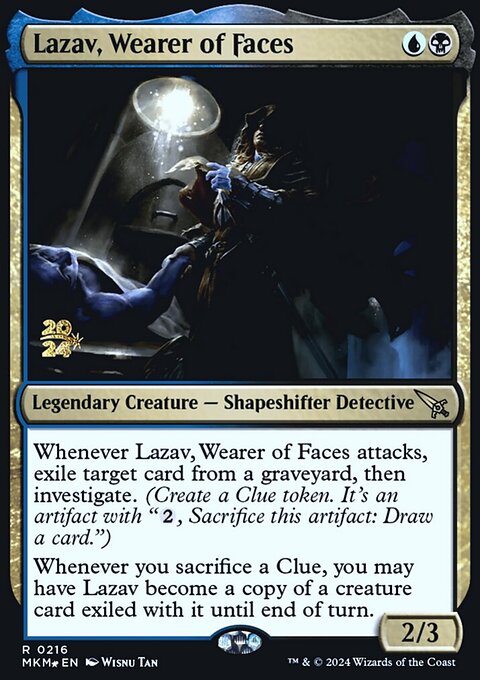 Lazav, Wearer of Faces, Murders at Karlov Manor Promos #216s, Magic: The Gathering card