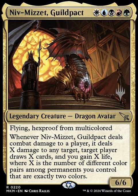 Niv-Mizzet, Guildpact, Murders at Karlov Manor Promos #220p, Magic: The Gathering card