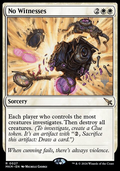 No Witnesses, Murders at Karlov Manor Promos #27p, Magic: The Gathering card
