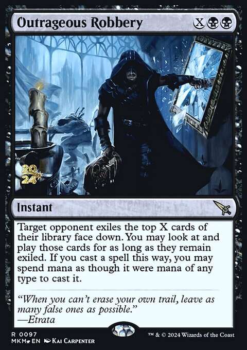 Outrageous Robbery, Murders at Karlov Manor Promos #97s, Magic: The Gathering card