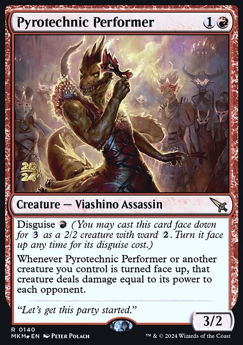 Pyrotechnic Performer, Murders at Karlov Manor Promos #140s, Magic: The Gathering card