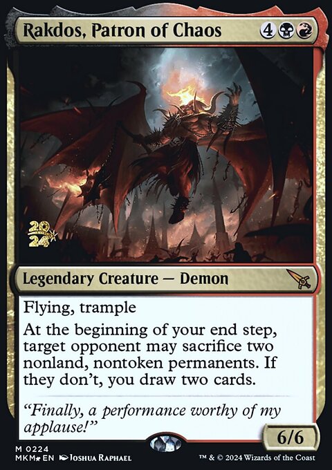Rakdos, Patron of Chaos, Murders at Karlov Manor Promos #224s, Magic: The Gathering card