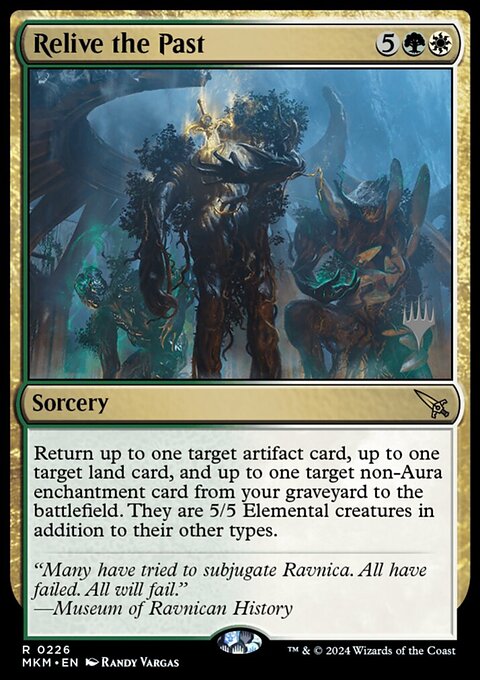Relive the Past, Murders at Karlov Manor Promos #226p, Magic: The Gathering card