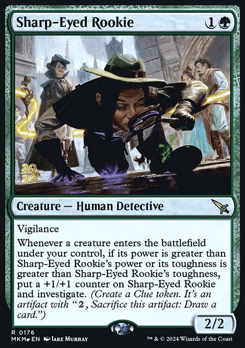 Sharp-Eyed Rookie, Murders at Karlov Manor Promos #176s, Magic: The Gathering card