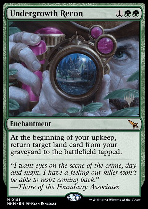 Undergrowth Recon, Murders at Karlov Manor Promos #181p, Magic: The Gathering card