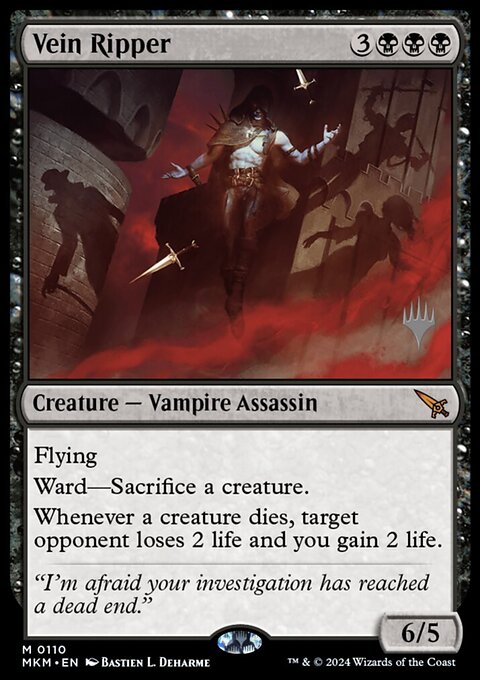 Vein Ripper, Murders at Karlov Manor Promos #110p, Magic: The Gathering card