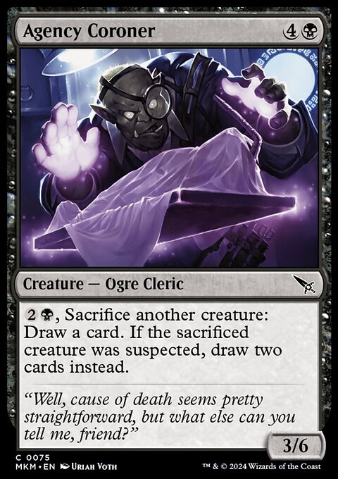 Agency Coroner, Murders at Karlov Manor #75, Magic: The Gathering card